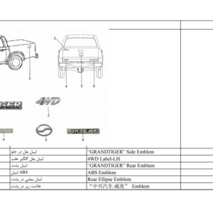 کاتالوگ شماره فنی قطعات وانت پیکاپ کاپرا گرند تایگر ZXAUTO GRAND TIGER - Capra Pickup - PARTS CATALOG