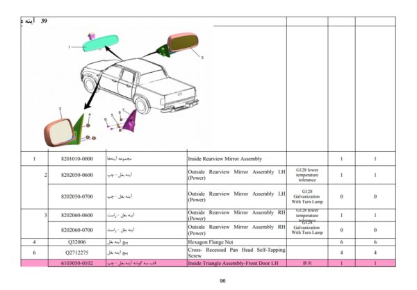 کاتالوگ شماره فنی قطعات وانت پیکاپ کاپرا گرند تایگر ZXAUTO GRAND TIGER - Capra Pickup - PARTS CATALOG
