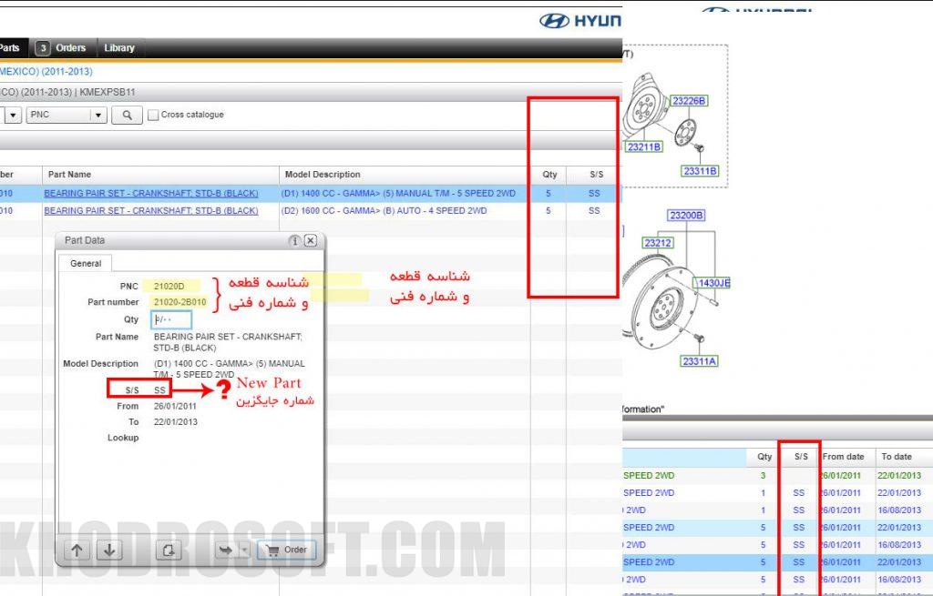 شماره فنی جایگزین یا ریپلیس - microcat New part Replace