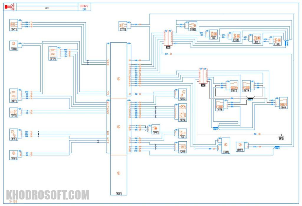 نقشه های برق سیستم سوخت رسانی الکترونیکی قسمت موتور رنو اسکالا