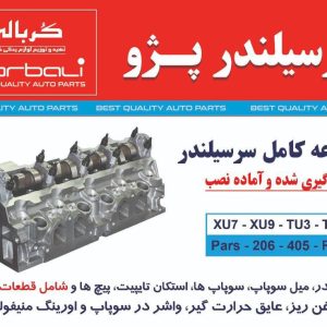 سرسیلندر کامل و لخت پژو XU7 - مدل های 206 405 ROA - قیمت کف بازار