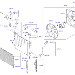 976062S500 رادیاتور کولر توسان IX35 | HYUNDAI TUCSON IX35 CONDENSER ASSY - COOLER