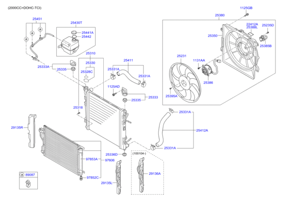 976062S500 رادیاتور کولر توسان IX35 | HYUNDAI TUCSON IX35 CONDENSER ASSY - COOLER