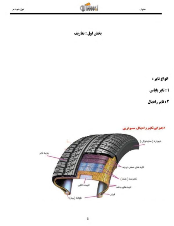 PDF فارسی راهنمای بررسی و تشخیص سلامت و ایرادهای تایر خودرو